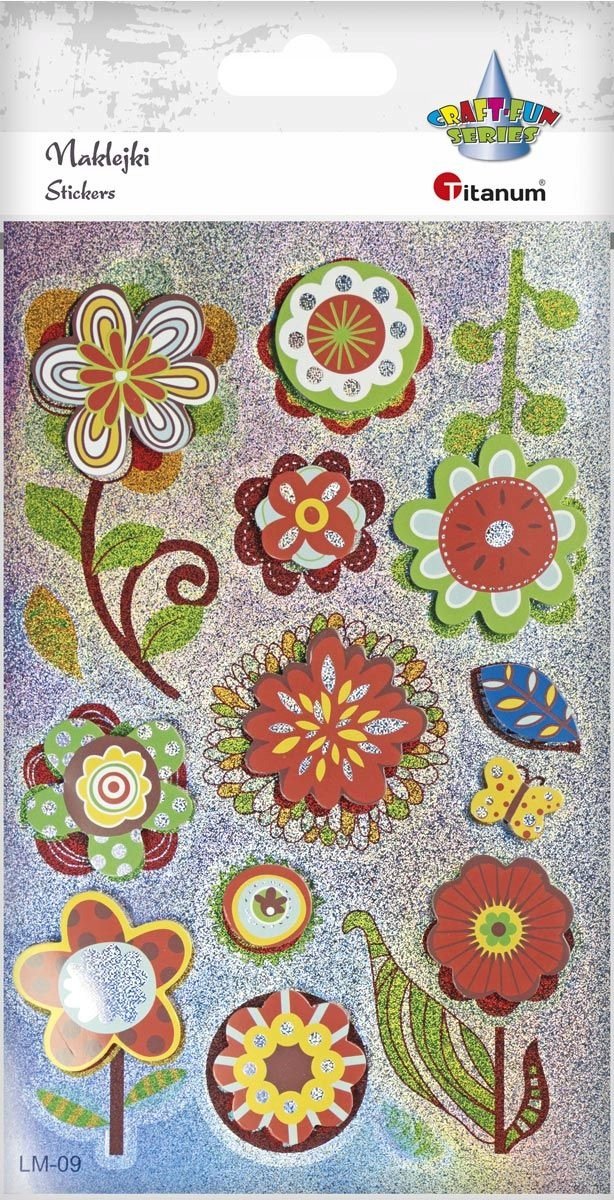 naklejki foliowo-papierowe 3d kwiaty