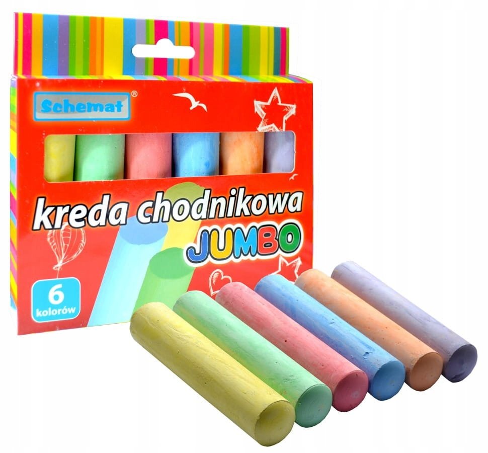 kreda chodnikowa jumbo 6 kolorów