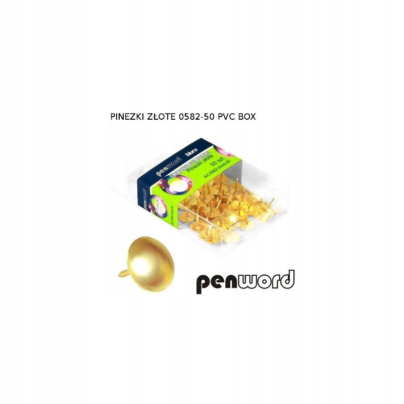 Pinezki Zlote 50Szt Penword