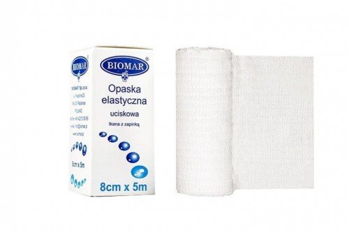 BIOMAR BIOMAR Opaska elastyczna uciskowa z zapinką -8cm x 5m Opaska elastyczna uciskowa z zapinką BIOM-OPASELZ5X8