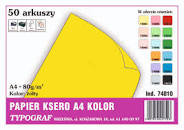 Papier kolorowy ksero Typograf A4 80 g żółty