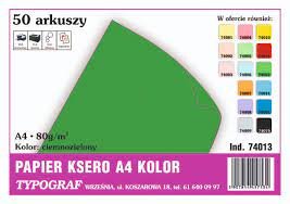 Papier kolorowy ksero Typograf A4 80 g ciemnozielony