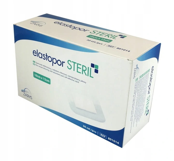ZARYS ELASTOPOR STERIL opatrunek sterylny 30 sztuk-10x15cm Opatrunek sterylny z wkładem chłonnym