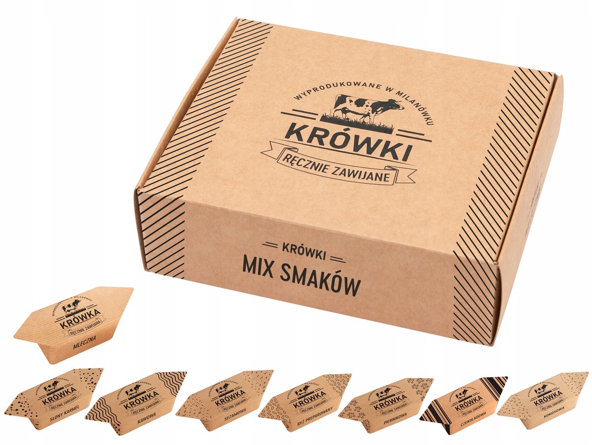 Krówki ciągutki MIX smaków w pudełku 250g