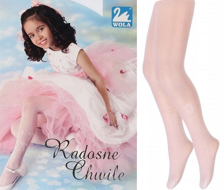 WOLA RADOSNE CHWILE RAJSTOPY W74 BIANCO 116/122
