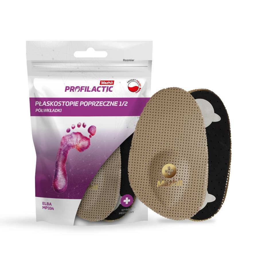 Półwkładki do butów skórzane na płaskostopie 37-38