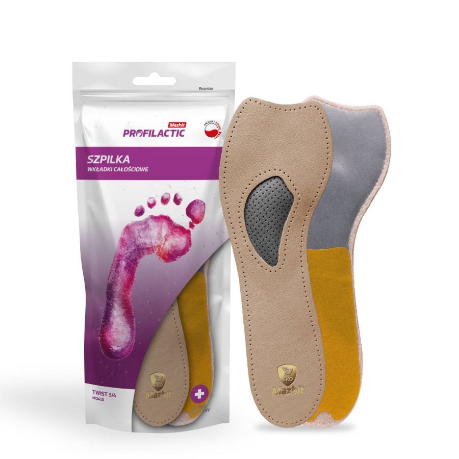 Wkładki skórzane 3/4 komfortowe amortyzujące 37-38