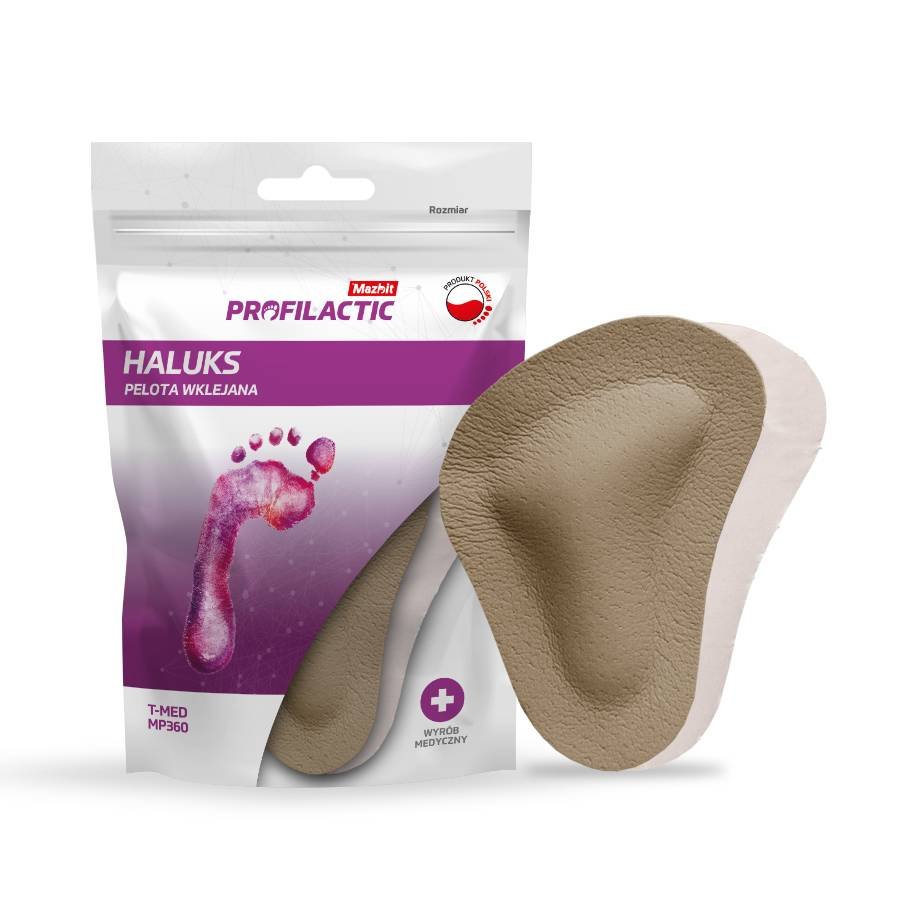 Pelota wklejana do butów skórzana płaskostopie haluks 39-40