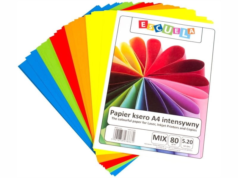 . Papier ksero A4 intensywny MIX