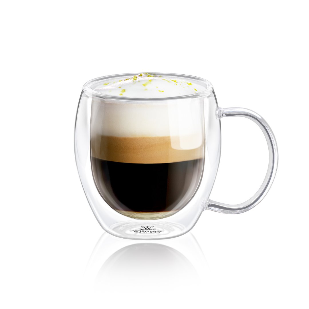 WILMAX Termo Kubek szklany podwójne ścianki 400 ml  WL-888748/A