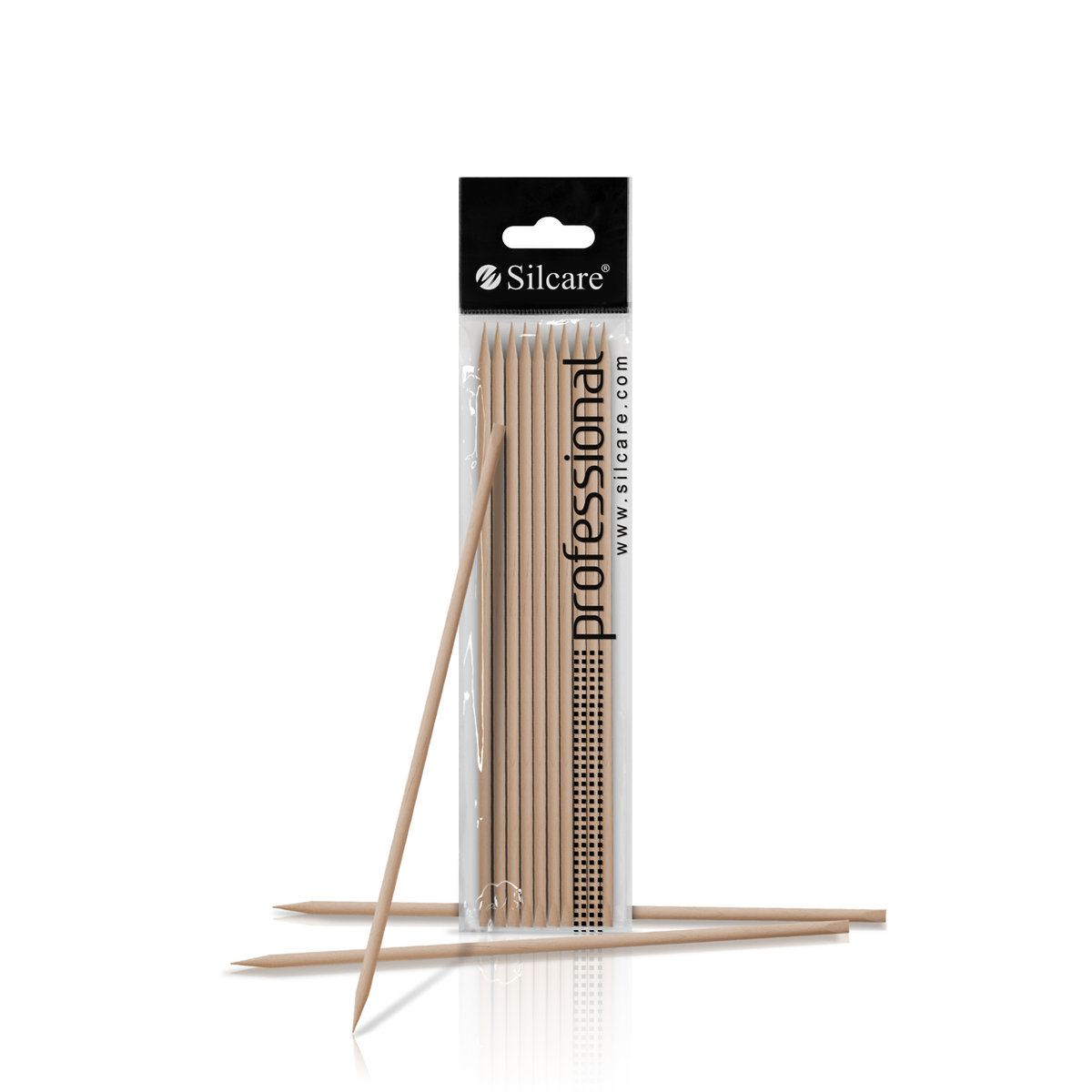 Silcare, Patyczki do Manicure długie drewniane, 18cm, 10 szt.