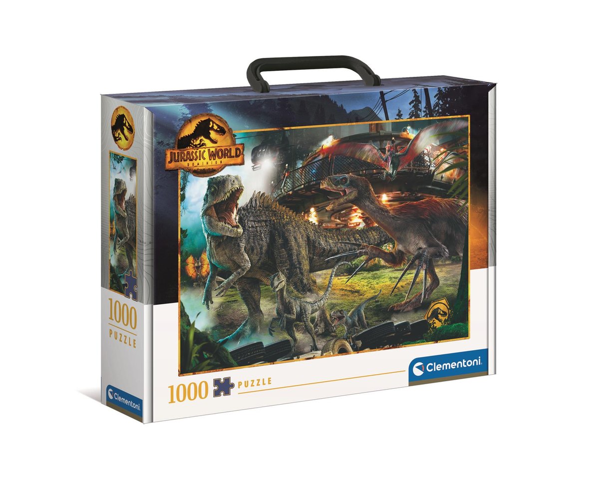 Puzzle 1000 Brief Case Jurassic World - Clementoni