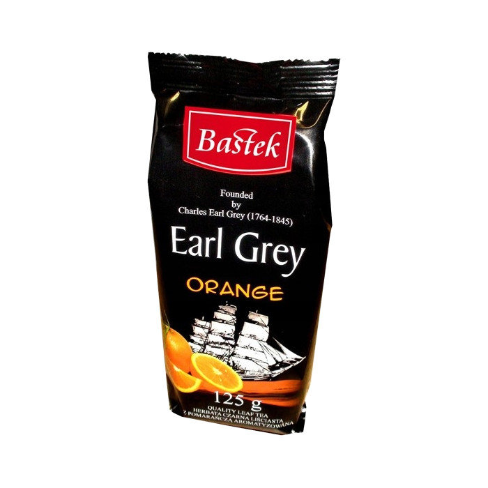 Herbata czarna BASTEK Earl Grey Orange liściasta 125 g