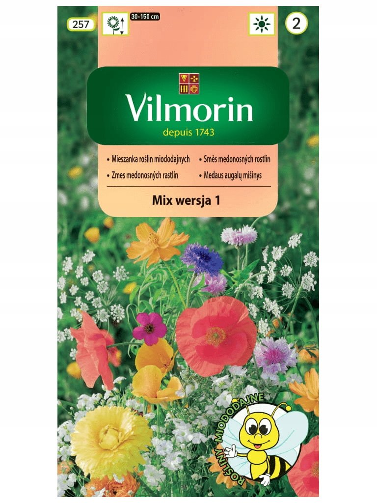 NASIONA KWIATY MIESZANKA ROŚLIN MIODODAJNYCH 1-5G