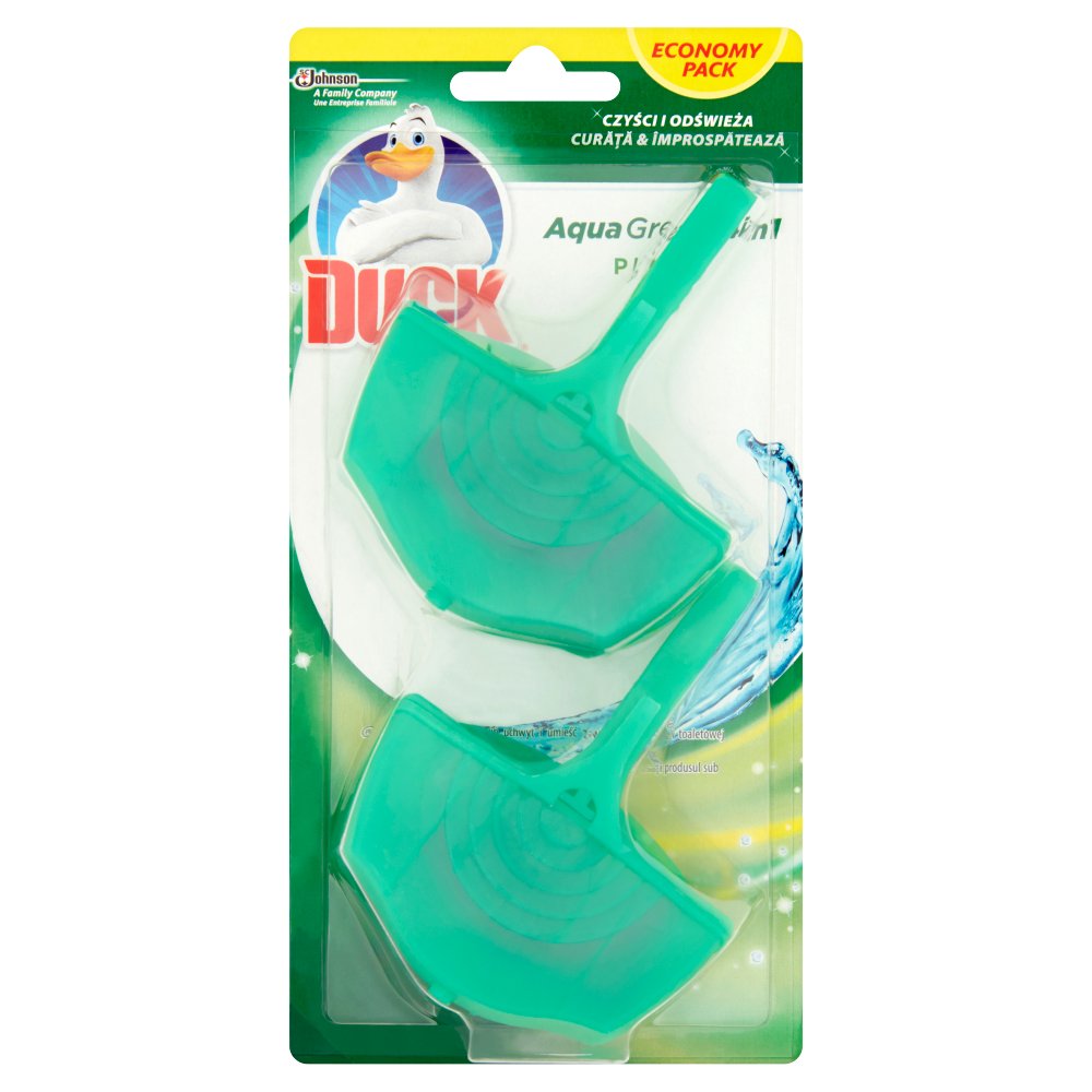 Duck Kostka do WC w koszyku 4w1 Aqua Green 2 szt.