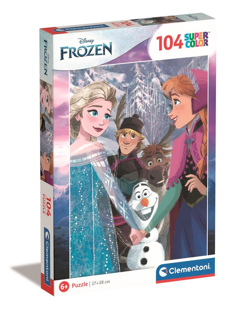 Puzzle 104 Super Kolor Disney Frozen Clementoni
