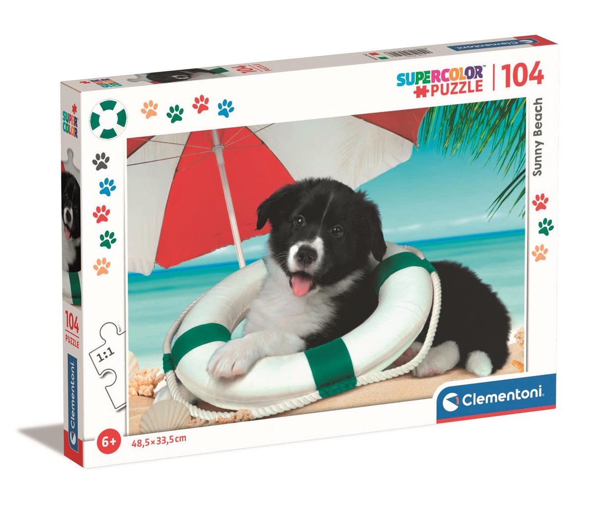 Puzzle 104 Super Kolor Sunny Beach Clementoni