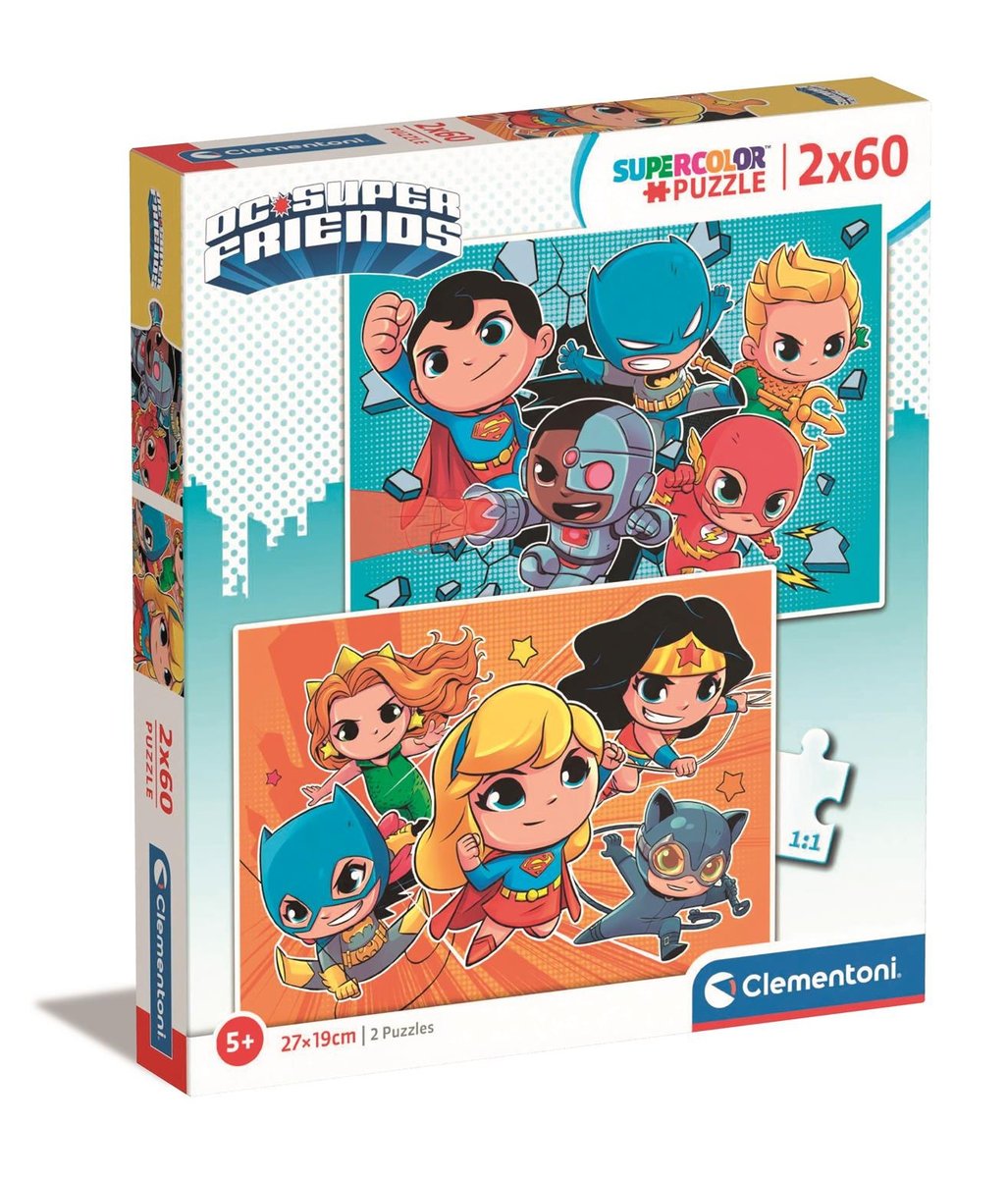 Puzzle 2x60 el. Super Kolor WB DC Comics Clementoni