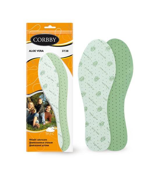 Wkładki do butów corbby aloe vera całoroczne 35-36