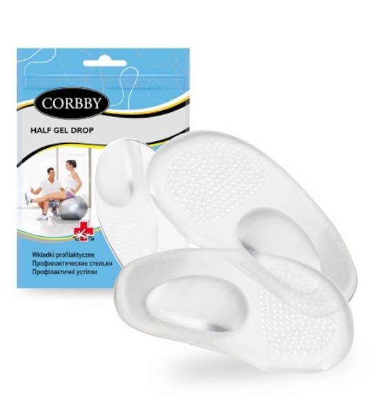 Żelowe półwkładki z pelotą metatarsalną corbby