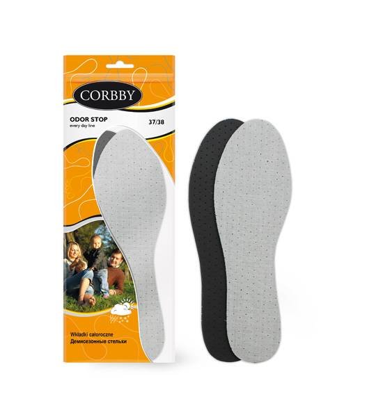 Wkładki do butów całoroczne odor stop węgiel aktywny 43-44
