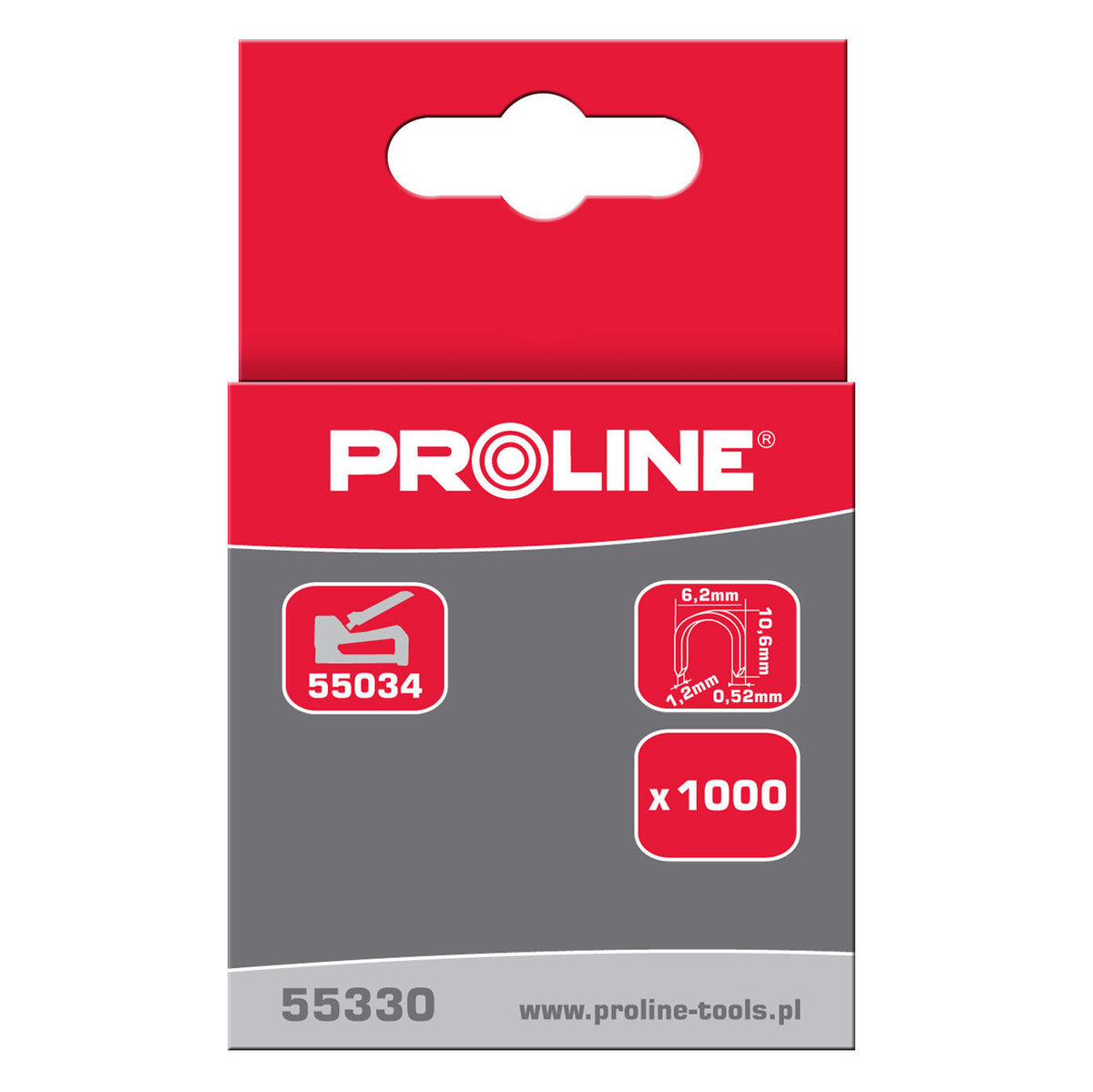 Proline 55332 Zszywki hartowane typ R półokrągłe, L 12mm, 55332