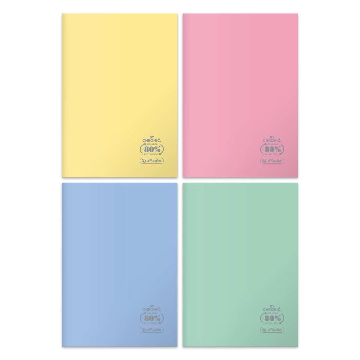 zeszyt a5/60k kratka eco pp pastel colors (5szt)