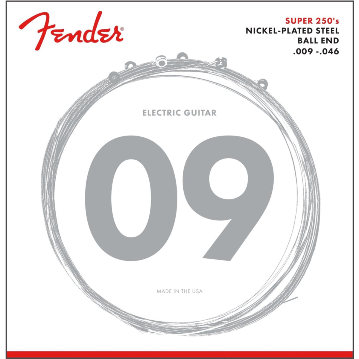 Fender struny do gitary elektrycznej Nickel Plated Steel 250LR .09- .46