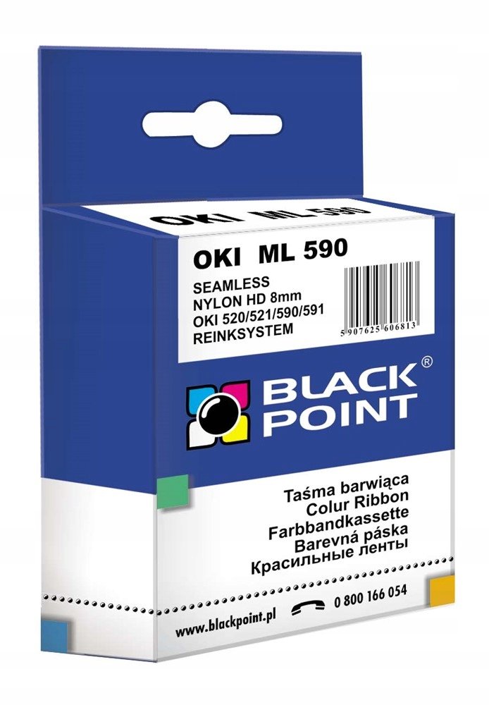 Black Point BLACKPOINT Taśma barwiąca KBPO520 | Oki ML 520/590 | czarna, nylon