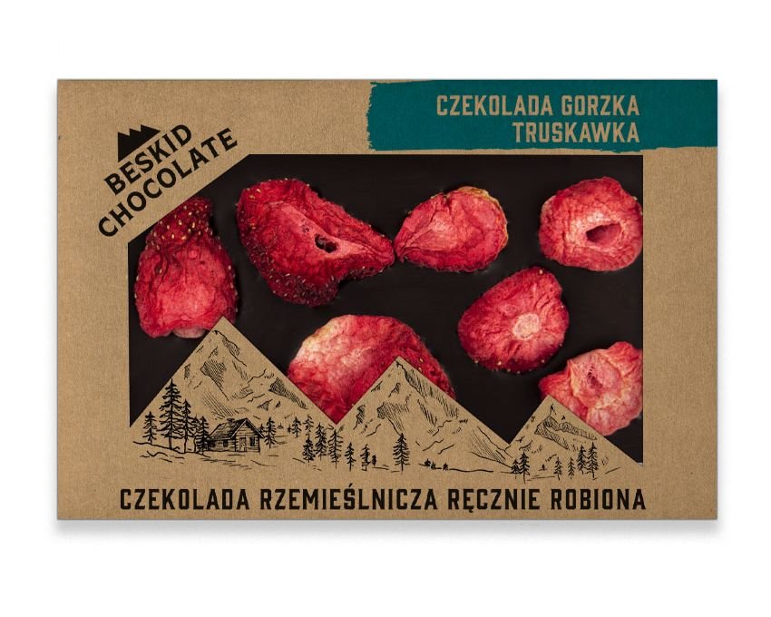 Beskid Chocolate | CIEMNA Z TRUSKAWKĄ 70g