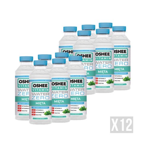 12X Oshee Vitamin Water Mięta 555 ml