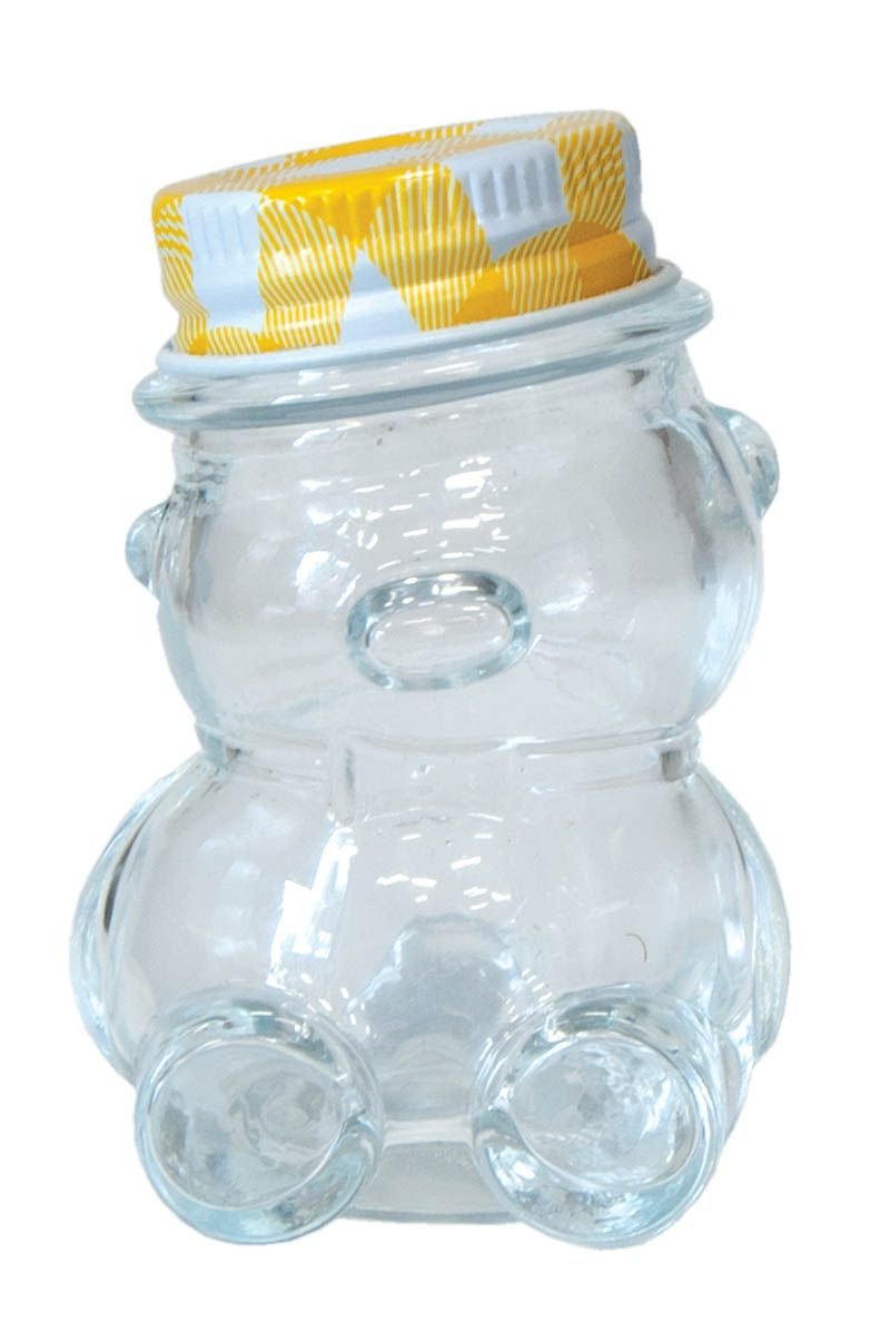 Słoik słoiczek miś 30ml na miód z nakrętkami 8szt