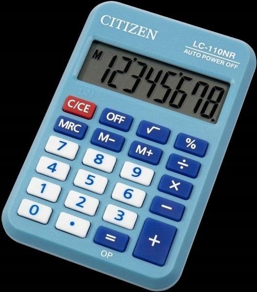 Kalkulator LC-110NR-BL niebieski - Citizen