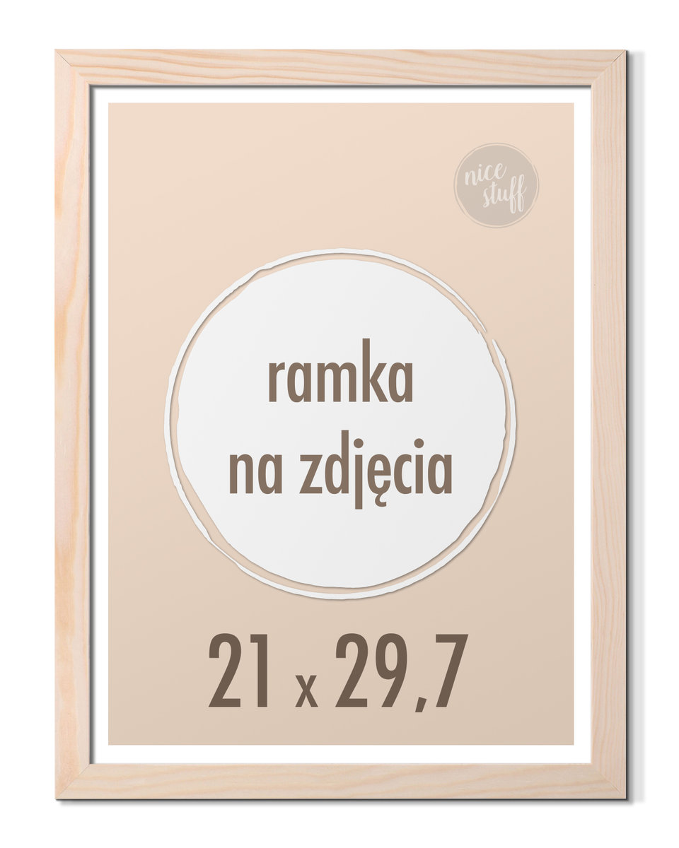 Ramka na zdjęcia 21x29,7 A4 sosnowa Ramki 29,7x21