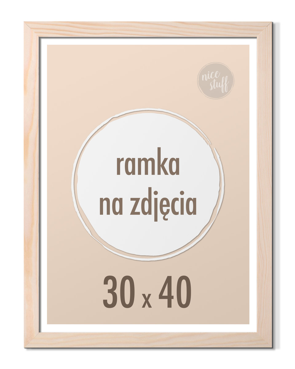 Ramka na zdjęcia 30x40 cm sosnowa Ramki 40x30
