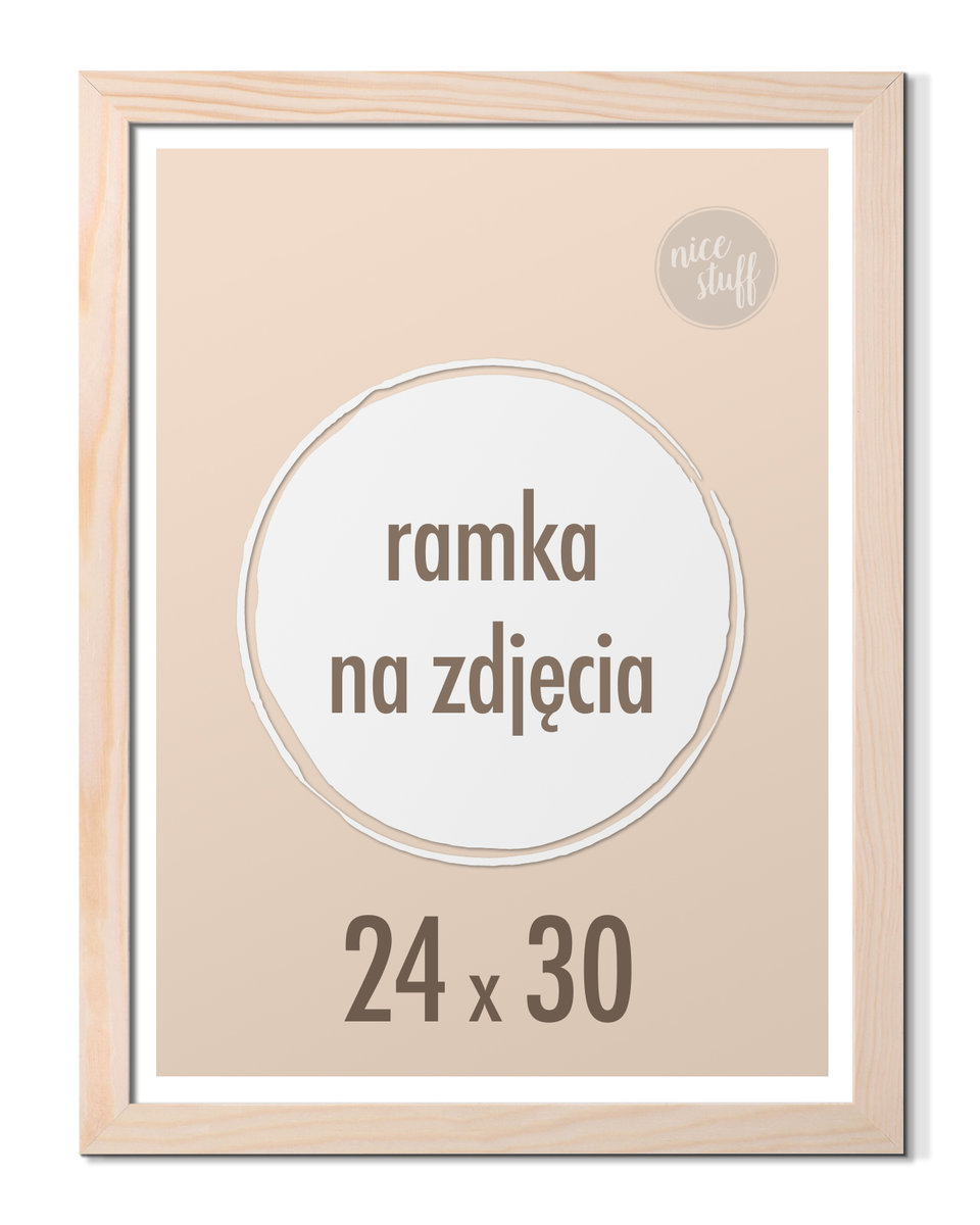 Ramka na zdjęcia 24x30 cm sosnowa Ramki 30x24