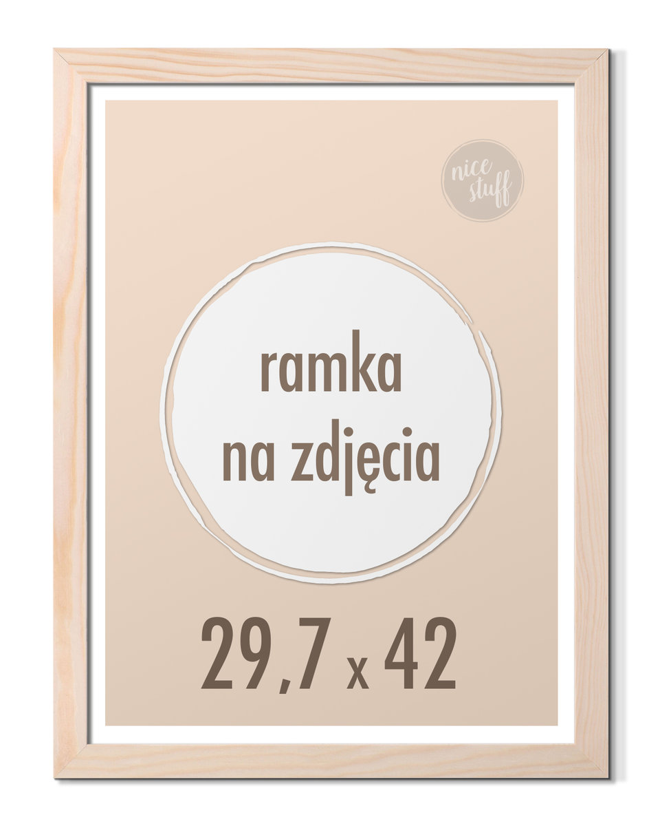 Ramka na zdjęcia 29,7x42 A3 sosnowa Ramki 42x29,7