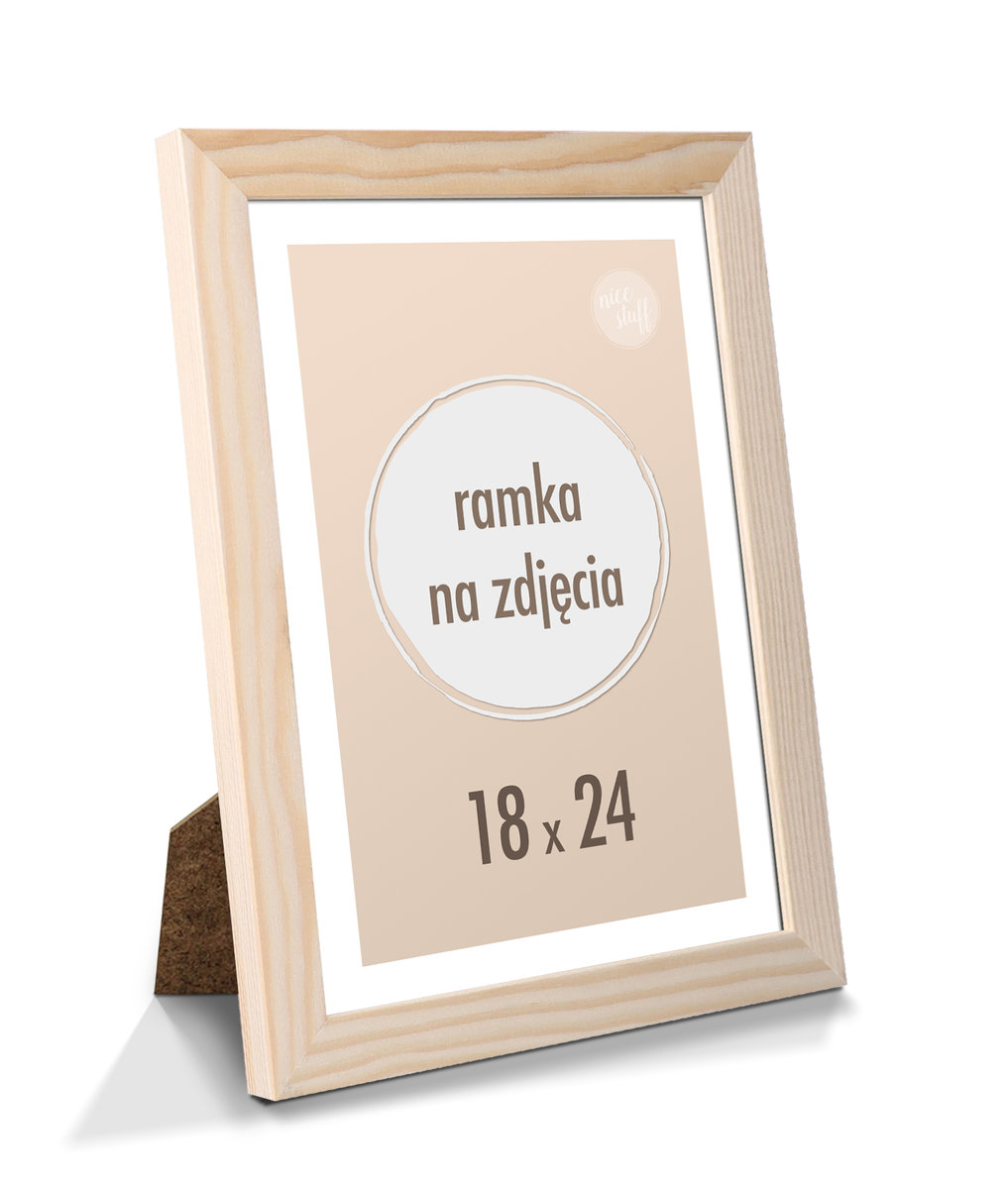 Ramka na zdjęcia 18x24 cm sosnowa Ramki 24x18 B5