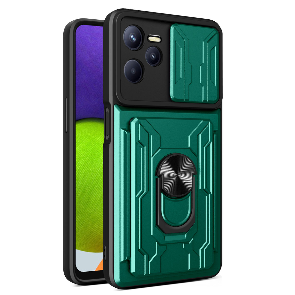 Etui Exoguard Cardshield - Realme C35 / Narzo 50A Prime - Pancerne Case Obudowa Futerał Ring
