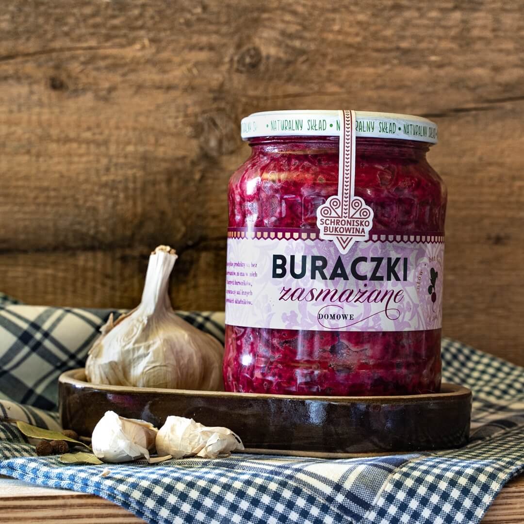 Buraczki Zasmażane Domowe 660G - Schronisko Bukowina