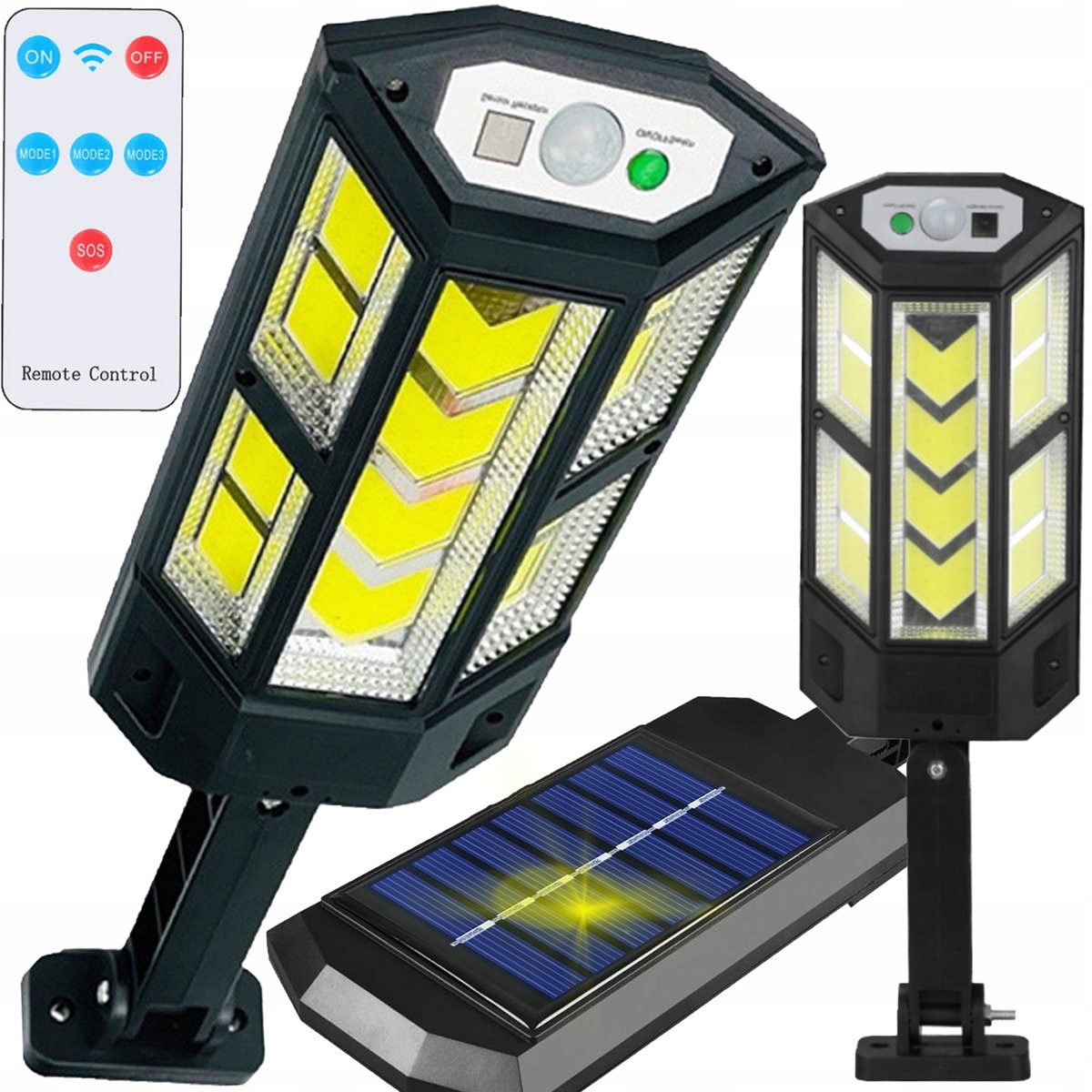 Lampa Solarna Led Z Czujnikiem Ruchu I Zmierzchu + Pilot Kxk-010-120Cob