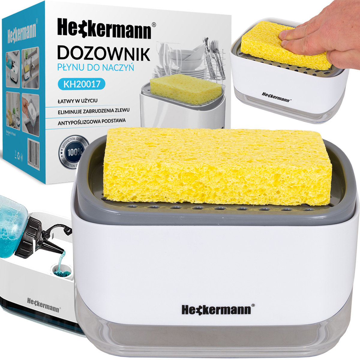 Kuchenny Dyspenser Mydła, Dozownik Płynu Do Naczyń Heckermann Kh20017