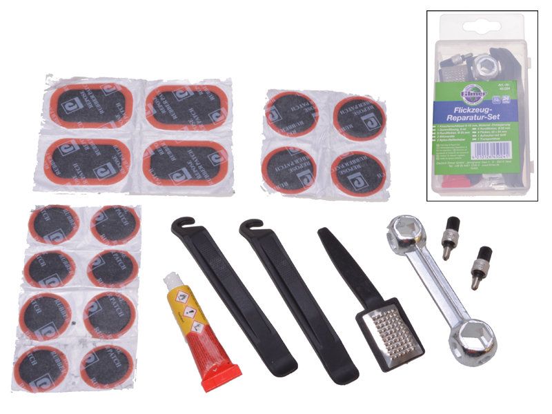 Filmer Zestaw do naprawy-zestaw kluczy, 24-częściowy, z kości, łyżka do opon do roweru, F-45024 2052217