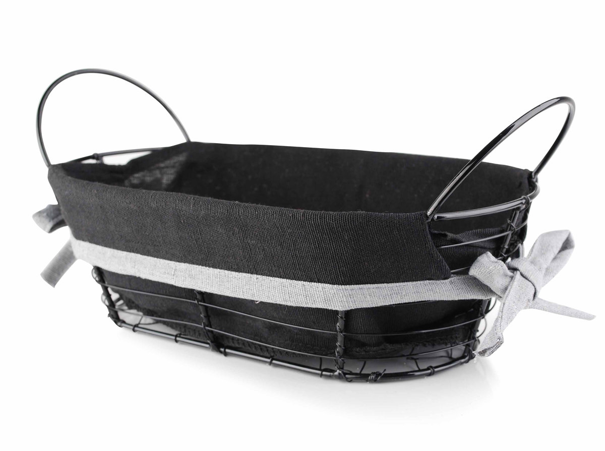 WILL koszyk metalowy 25x15x8/28x15x11,5cm czarny