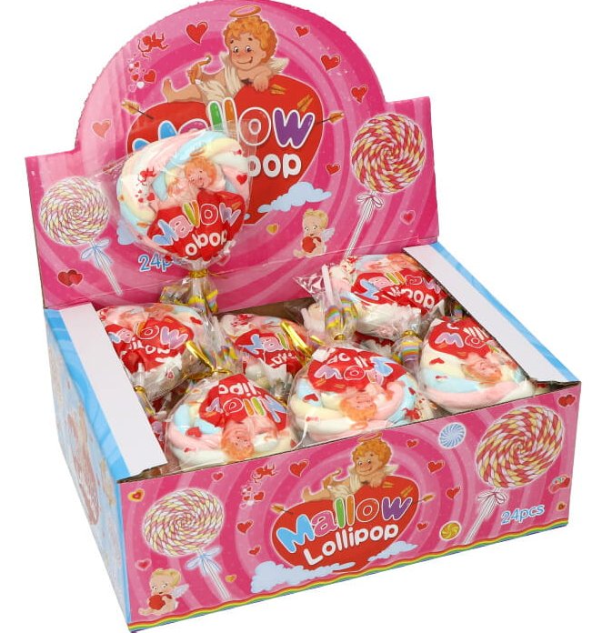 Lizaki Piankowe  Mallow Lollipop 24 Sztuk