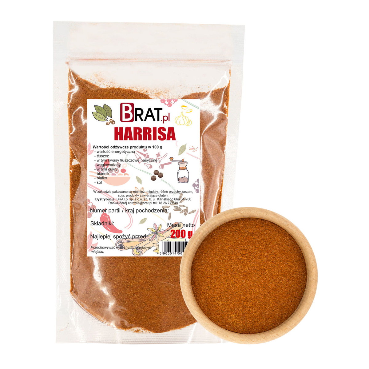 Harrisa Mieszanka Przypraw 200G Ostra Przyprawa