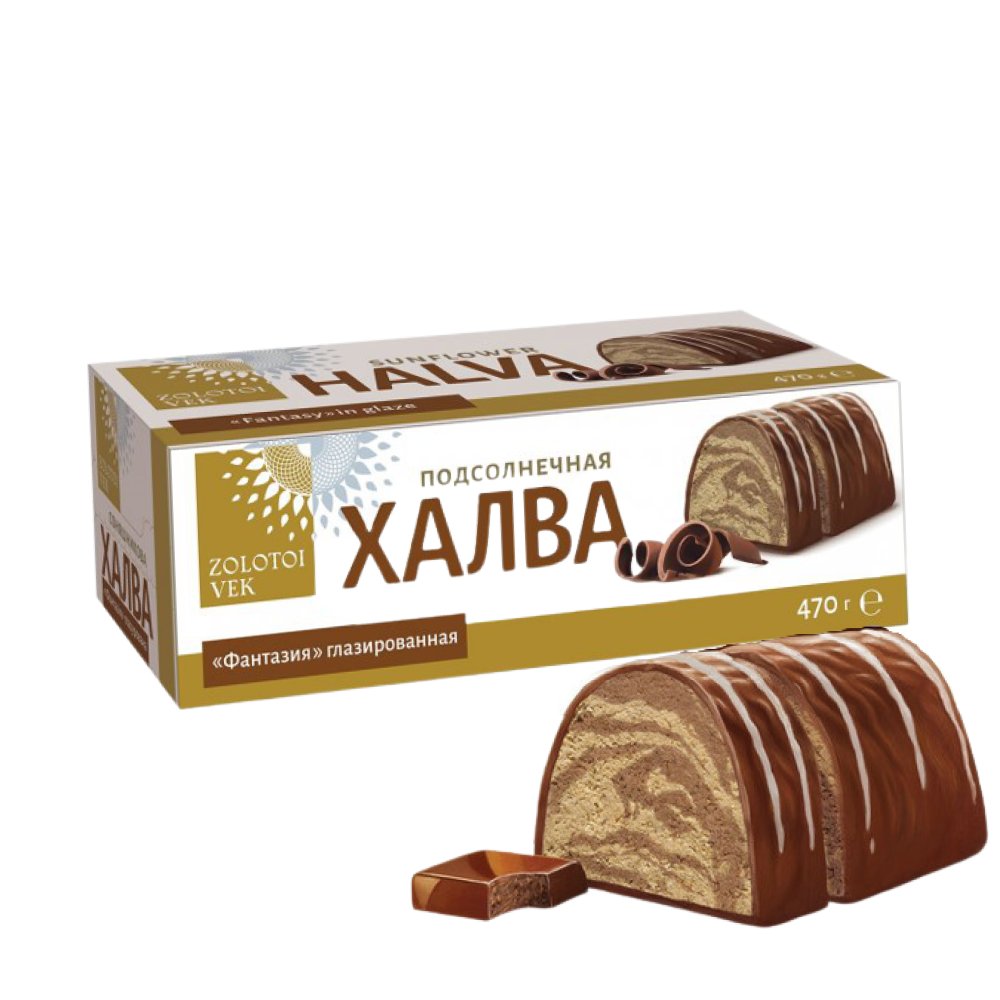Chałwa Słonecznikowa Kakaowa Zolotoi Viek, 470 G