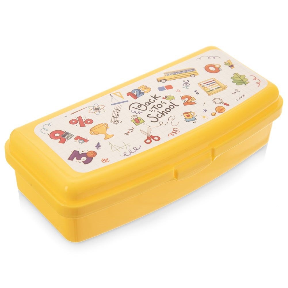 Pojemnik śniadaniowy żółty pudełko na śniadanie lunchbox 21x9,5x5,5cm