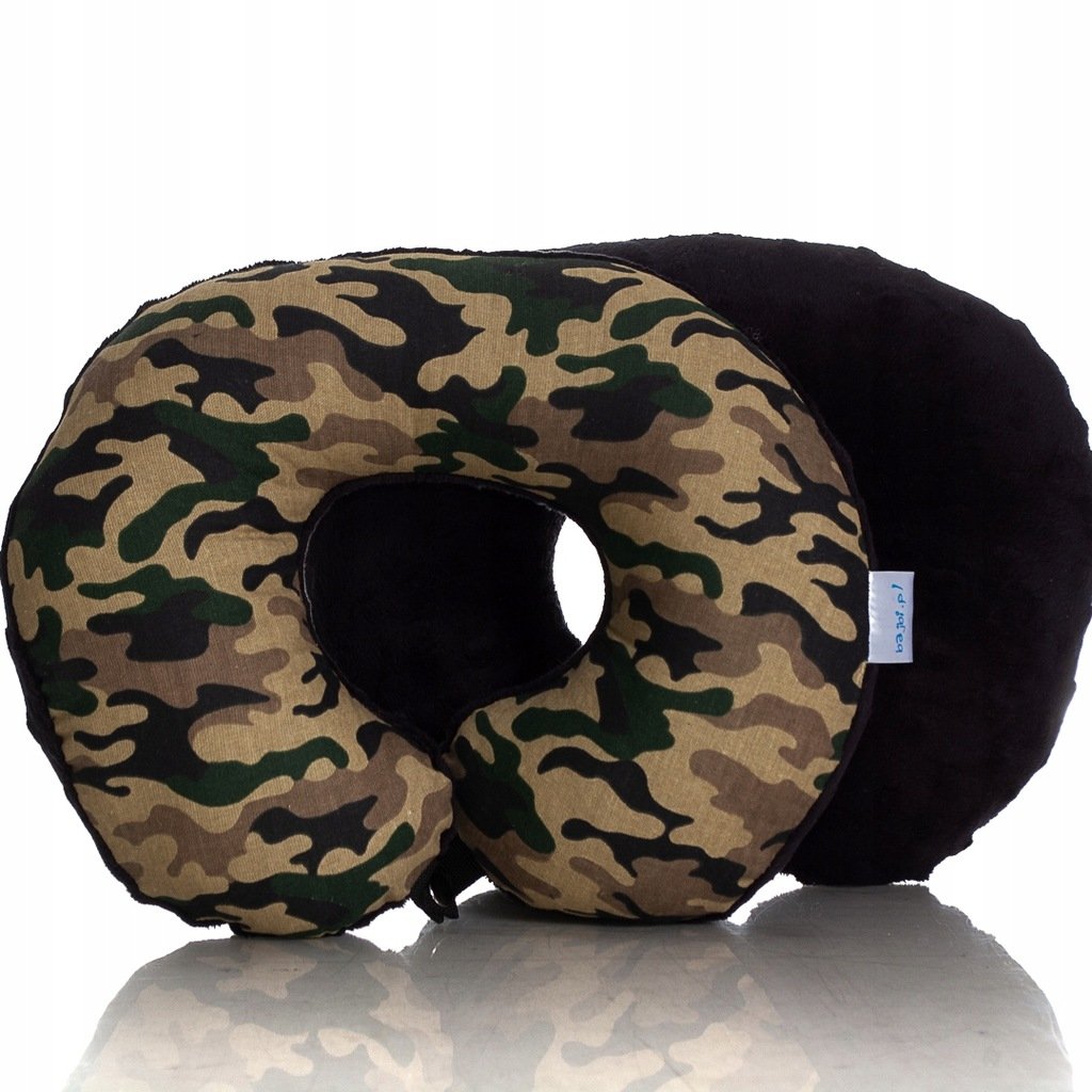 Poduszka podróżna dla dzieci rogal zagłówek moro z