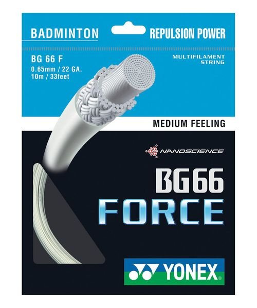 Naciąg Do Badmintona Yonex Bg 66 Force Biały 10 M